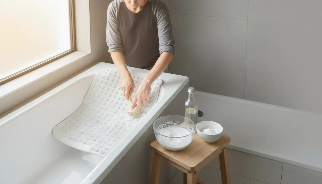 Détartrer un tapis de douche antidérapant sans l’abîmer - Image de couverture