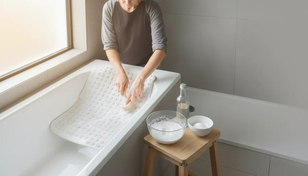 Détartrer un tapis de douche antidérapant sans l’abîmer - Image de couverture