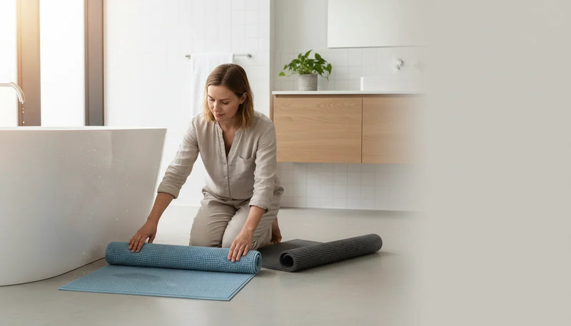Ranger son tapis de douche antidérapant: suspendre ou rouler? - Image de couverture